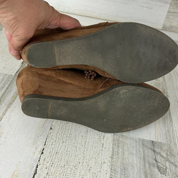 Madden Girl Women's 8.5 Faux brown suede wedge ankle boot - Picture 6 of 8